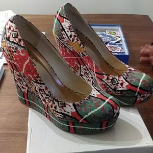 Tribal colored wedges